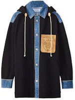 LOEWE SS22 Cotton Denim Patchwork Jacket - Dark Blue H664Y13X02-6385 LOEWE SS22 Cotton Denim Patchwork Jacket - Dark Blue H664Y13X02-6385