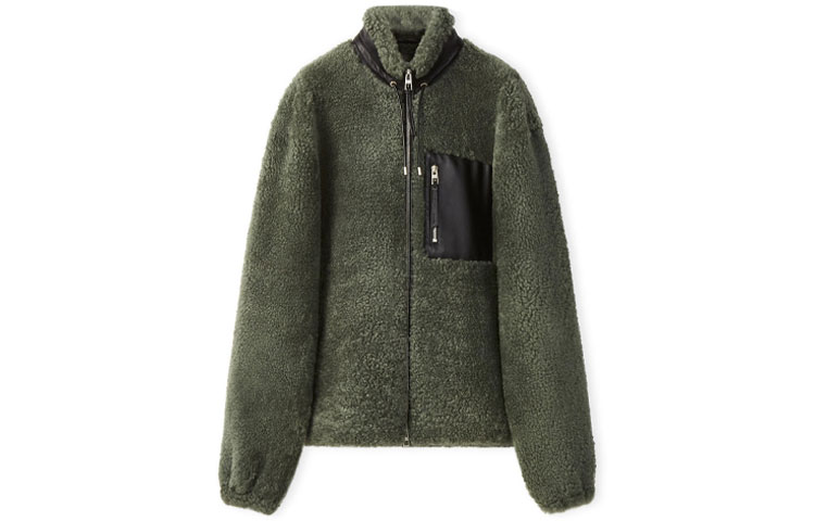 LOEWE SS22 Green Collared Zip-Up Jacket H526Y19L40-4382
