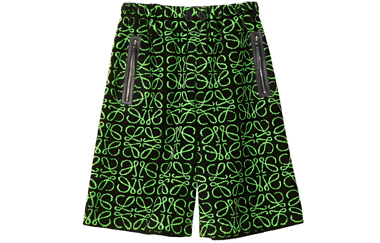 LOEWE SS22 Jacquard Bermuda Shorts Green . H526Y27J09-1104
