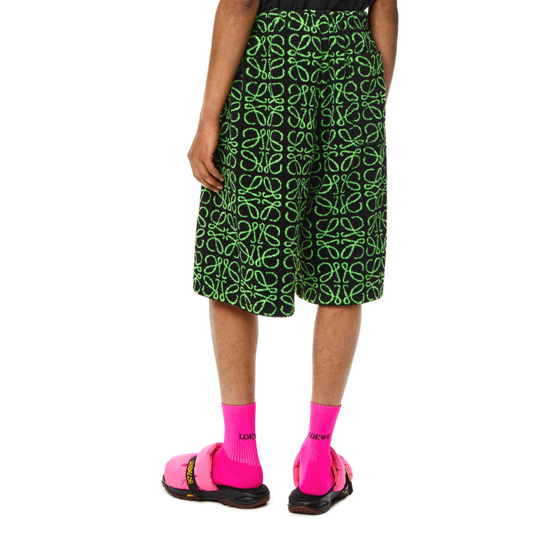 Purchase LOEWE SS22 Jacquard Bermuda Shorts Green . H526Y27J09-1104