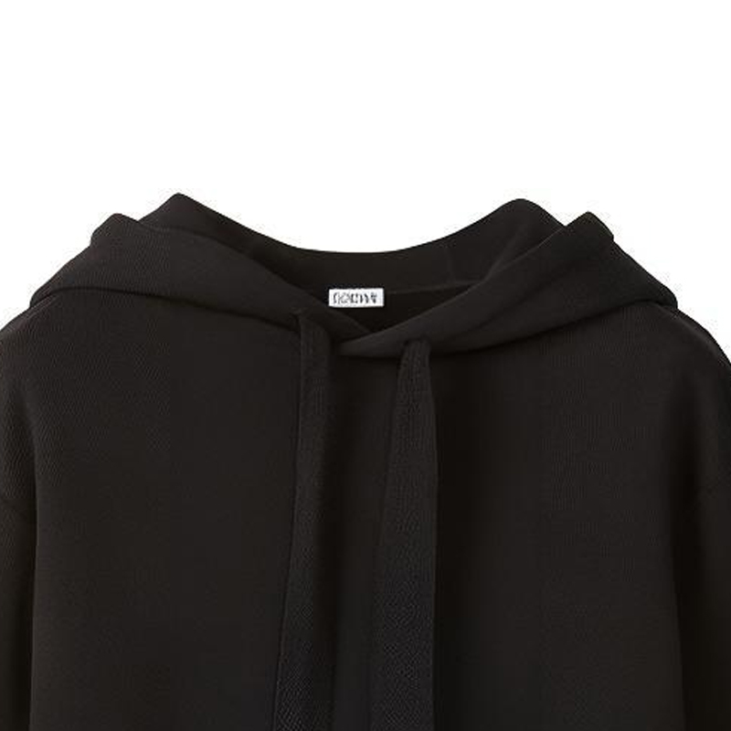 LOEWE SS22 Neon Pink Embroidered Logo Drawstring Hoodie Black  Fashion H526Y25X05-1100 圖 6