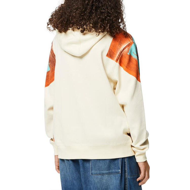 Purchase LOEWE SS22 Paula’s Ibiza Brown Hoodie  Alphabet Print Long Sleeve Sweatshirt H616Y25X07-1905