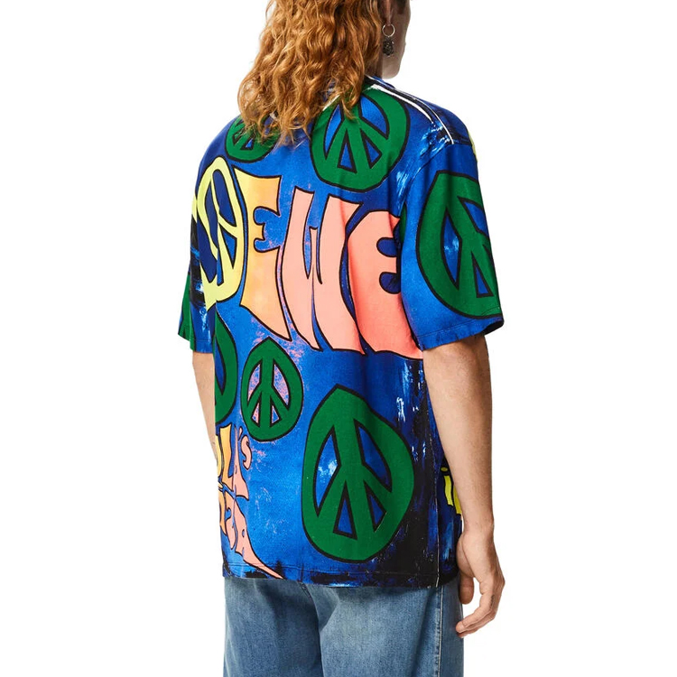 Purchase LOEWE SS22 Paula''s Ibiza 幾何圖案標誌藍色男款T恤 H616Y22X34-9990