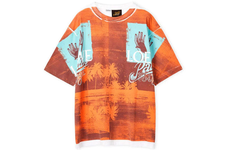 Order LOEWE SS22 Paula''s Ibiza 風景印花橙色休閒男士T恤 H616Y22X37-1905