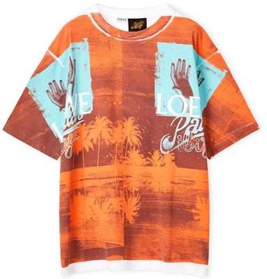 LOEWE SS22 Paula''s Ibiza 風景印花橙色休閒男士T恤 H616Y22X37-1905 Order LOEWE SS22 Paula''s Ibiza 風景印花橙色休閒男士T恤 H616Y22X37-1905