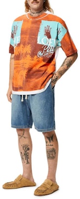 LOEWE SS22 Paula''s Ibiza 風景印花橙色休閒男士T恤 H616Y22X37-1905 Lookbook LOEWE SS22 Paula''s Ibiza 風景印花橙色休閒男士T恤 H616Y22X37-1905