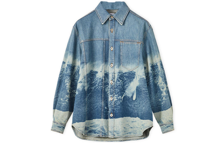 Order 로에베 SS22 파울라 이비자 서프 프린트 데님 재킷 블루 H616Y12X01-5320