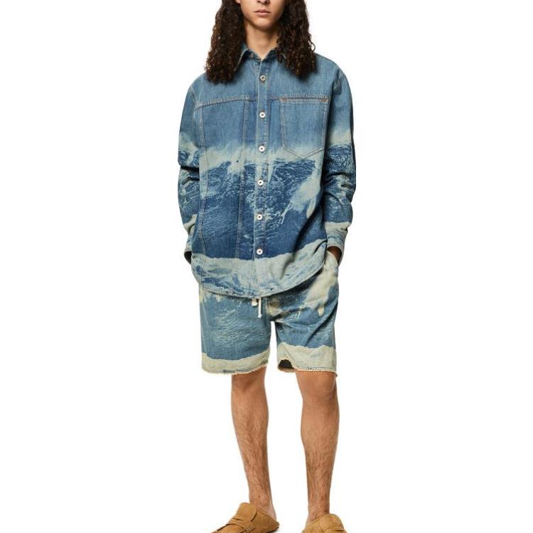 Lookbook 로에베 SS22 파울라 이비자 서프 프린트 데님 재킷 블루 H616Y12X01-5320