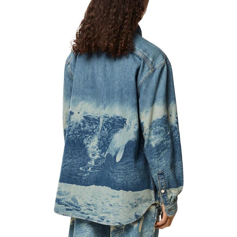 Purchase 로에베 SS22 파울라 이비자 서프 프린트 데님 재킷 블루 H616Y12X01-5320