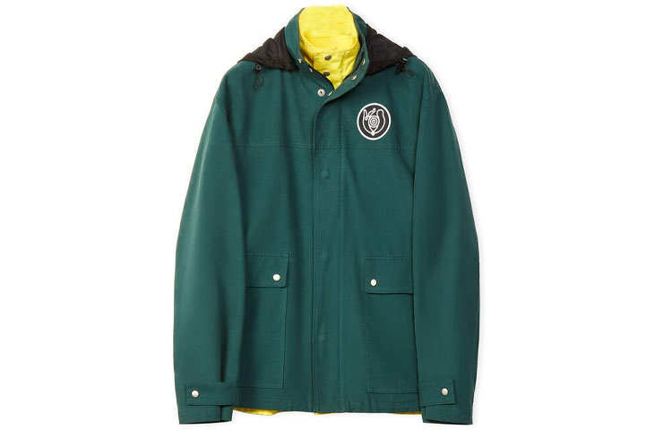 LOEWE SS22 Reversible Solid Color Zip Hoodie Jacket Green H664Y02W49-3559