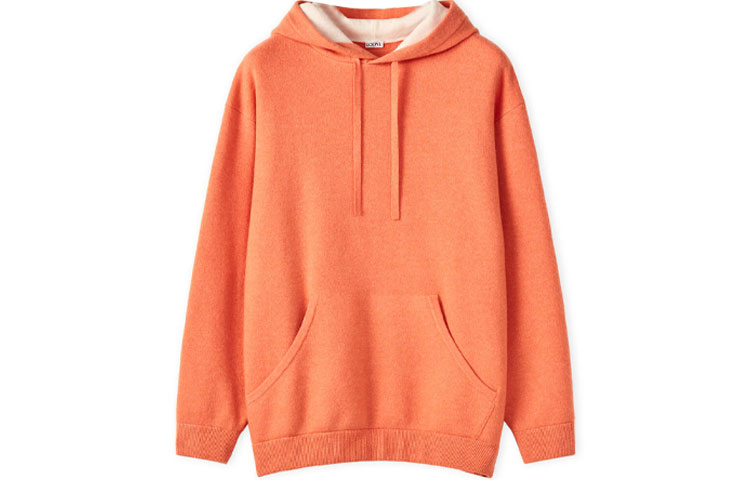 LOEWE SS22 Solid Color Hoodie Pink Orange Autumn Edition H526Y1-4KAN
