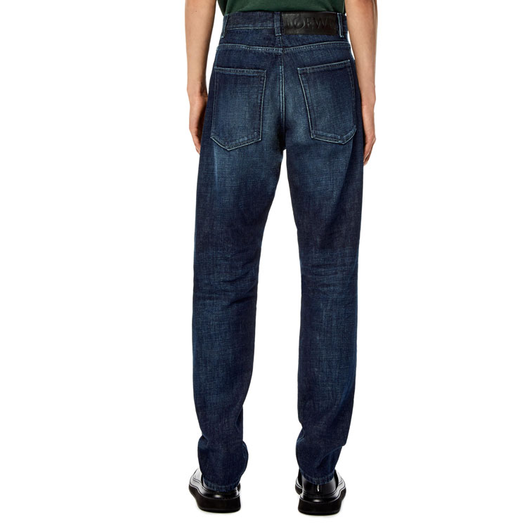 Sizing ロエベ SS22 テーパード ウォッシュド コットン ジーンズ ブルー. H526Y04X19-5400