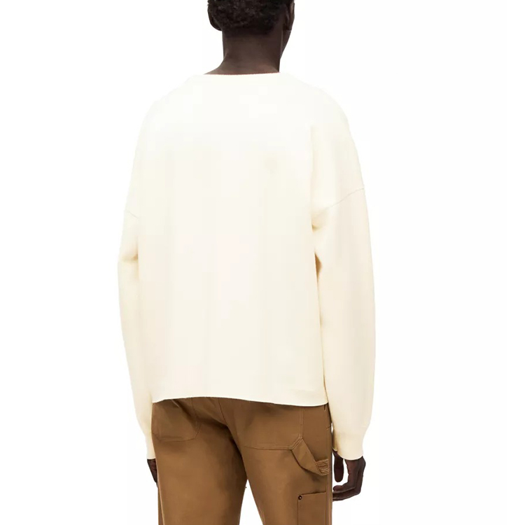 Purchase 로에베 SS23 베이지 로고 인타르시아 패턴 포켓 긴팔 스웨터. H526Y14KDK-1950