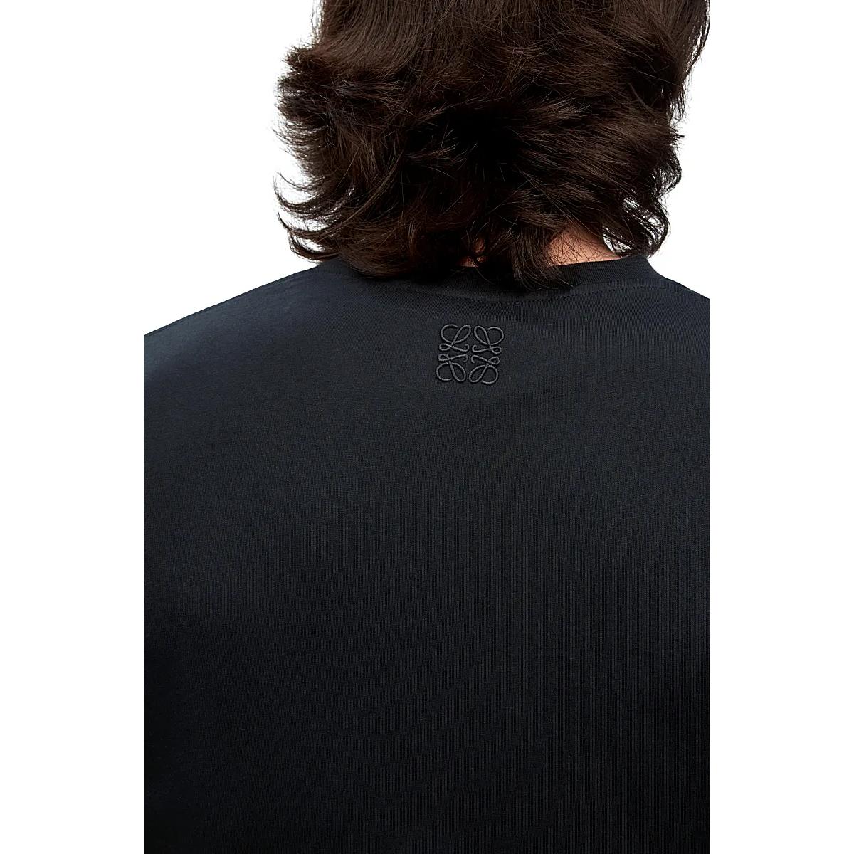 Details for LOEWE SS23 黑色花卉印花短袖圓領T恤 H616Y22X53-1489