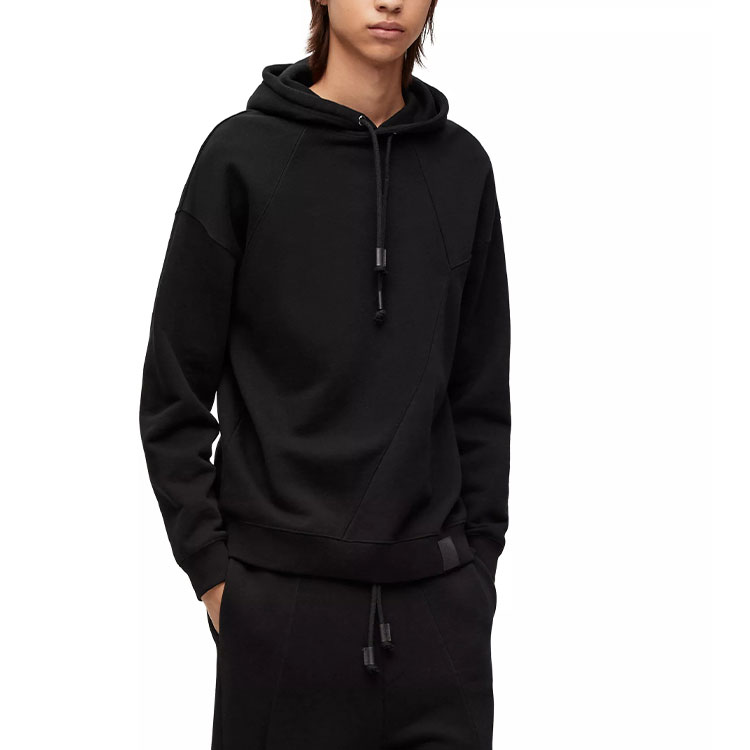 Purchase LOEWE SS23  Black Solid Color Drawstring Hoodie Long Sleeve. H526Y25J26-1100