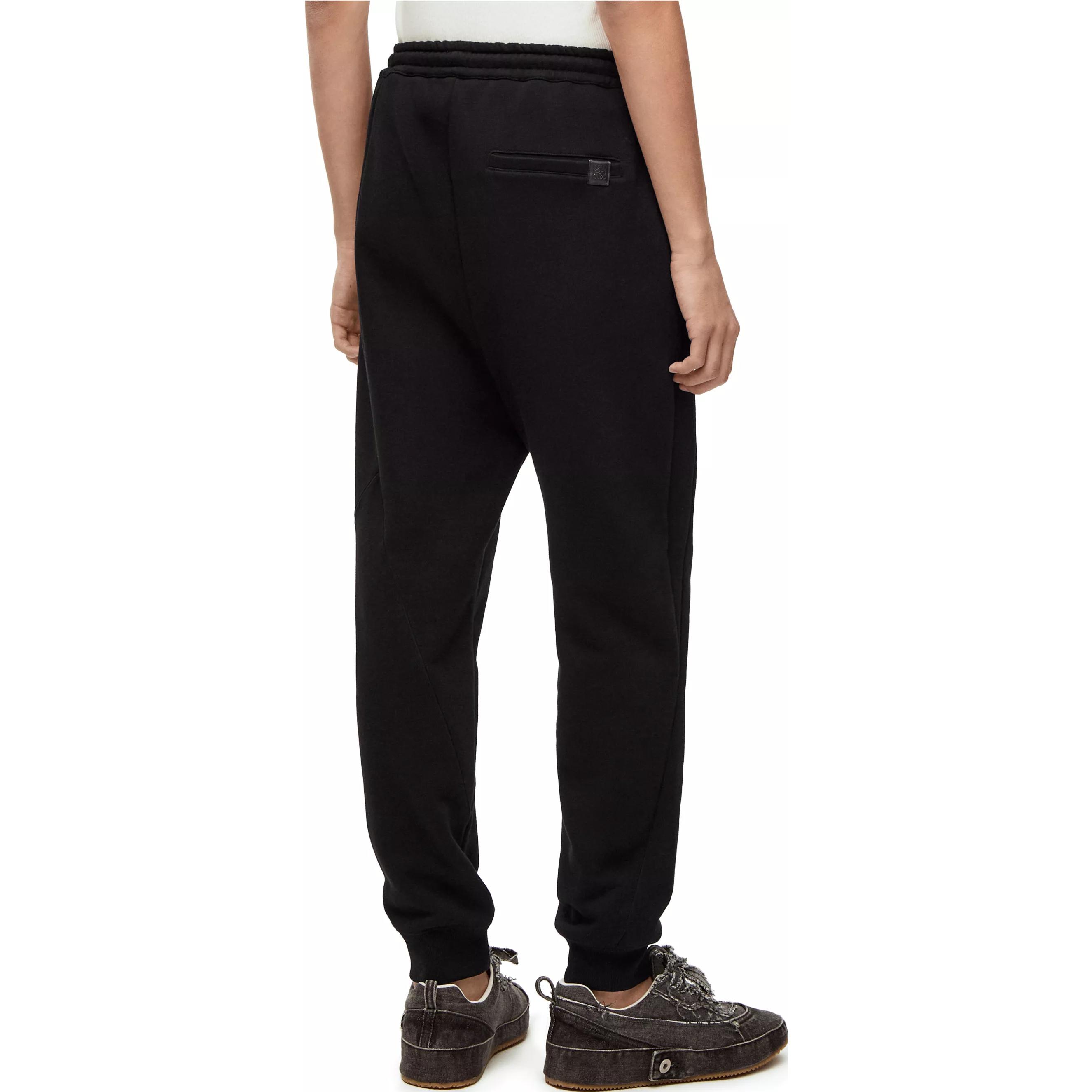 Lookbook LOEWE SS23  Black Solid Color Elastic Waist Jogger Knit Pants H526Y27J19-1100