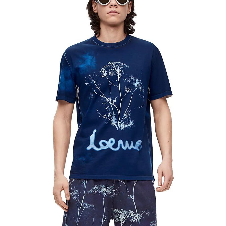 LOEWE SS23  Blue Plant Alphabet Print Crewneck T-Shirt. H616Y22J10-5102 圖 4