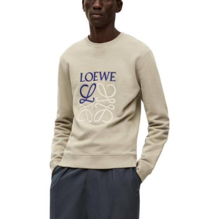 Purchase LOEWE SS23 灰綠刺繡Logo長袖圓領衛衣. H526Y24X10-4380