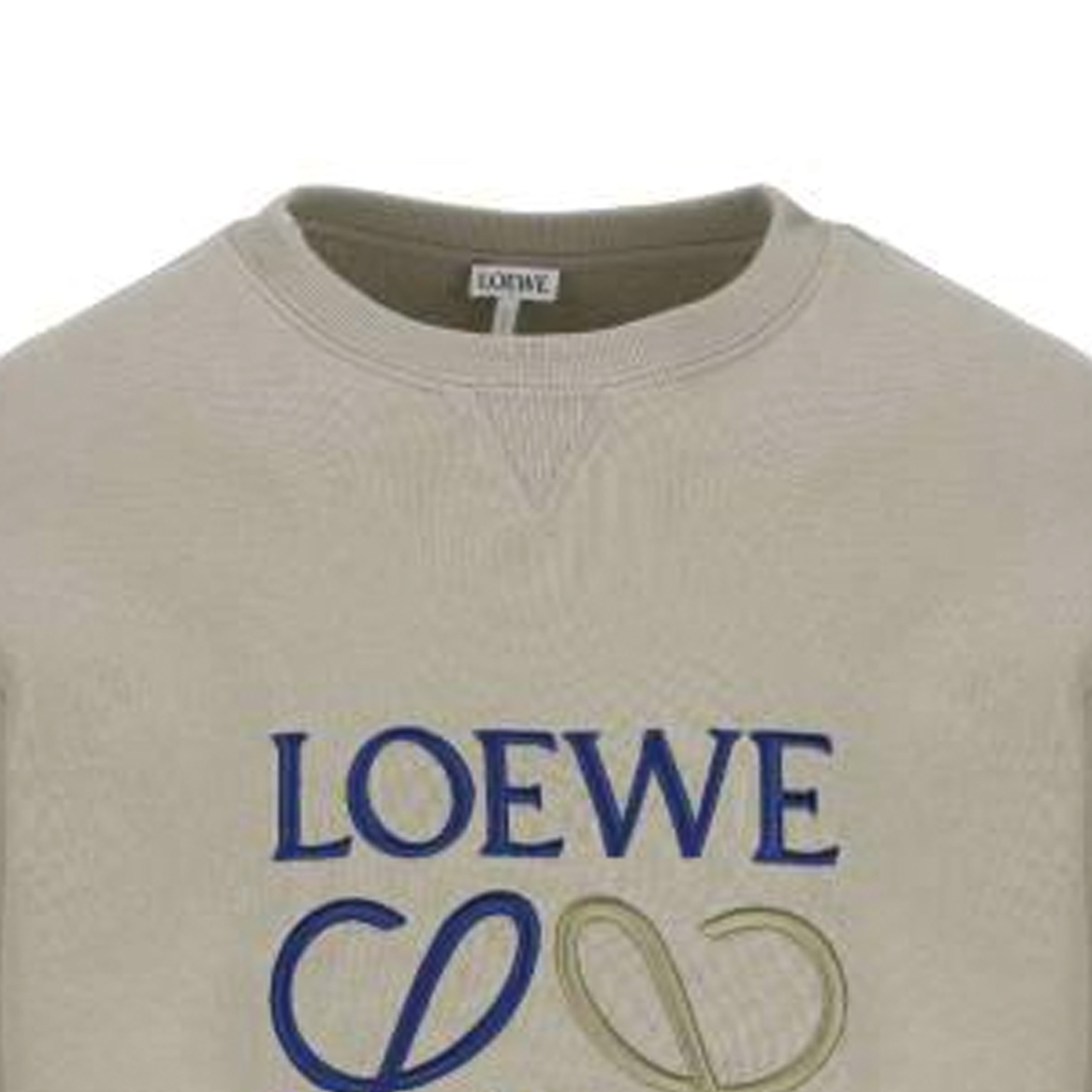 Details for LOEWE SS23 灰綠刺繡Logo長袖圓領衛衣. H526Y24X10-4380
