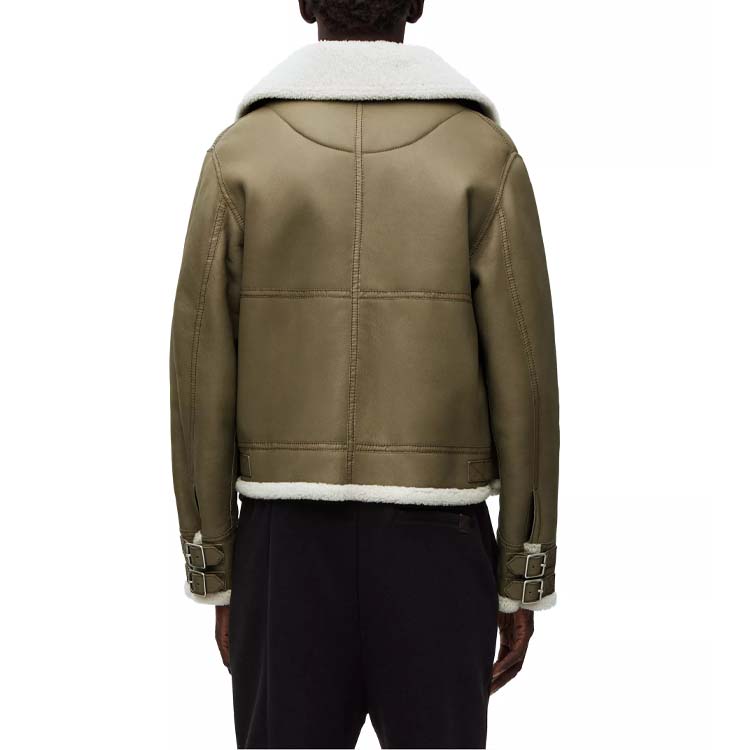 Purchase LOEWE SS23 Jaket Pendek Lengan Panjang Abu-Abu Putih H526Y19L78-8724