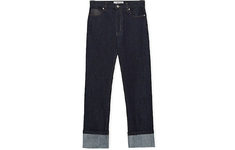 Order 로에베 SS23 인디고 데님 폴디드 헴 진. H526Y11X41-5820