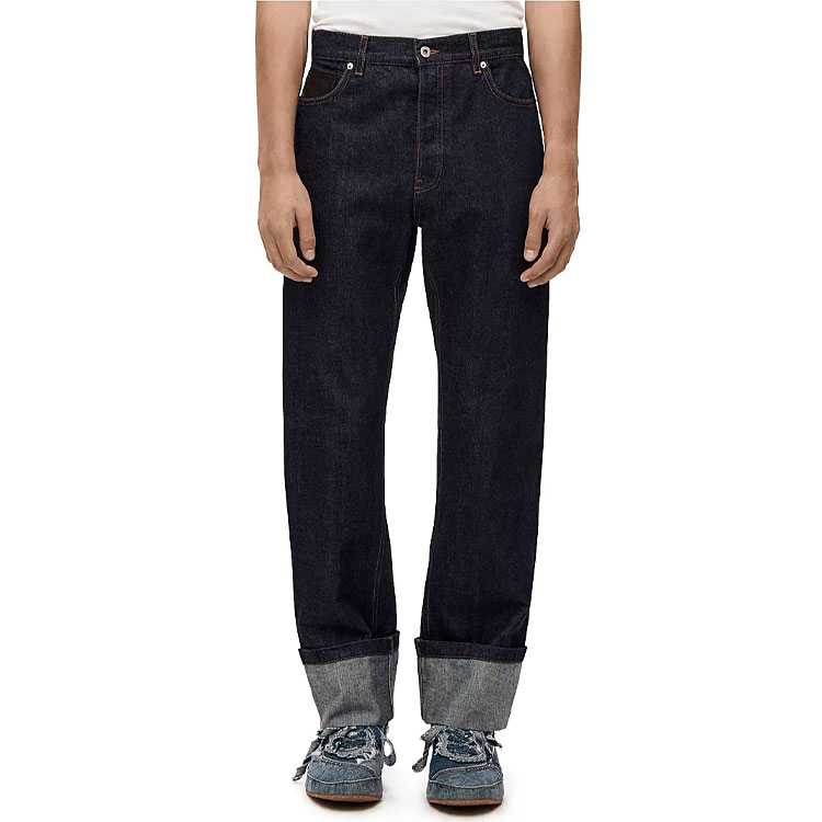 Shop 로에베 SS23 인디고 데님 폴디드 헴 진. H526Y11X41-5820