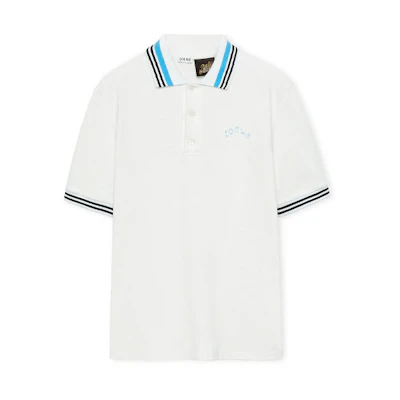 LOEWE SS23 Logo Stripe Short Sleeve Polo Shirt - White H616Y26X06-2016