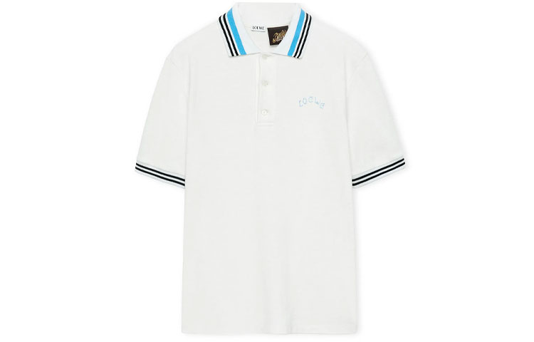 Order LOEWE SS23 Logo條紋短袖POLO衫 - 白色 H616Y26X06-2016