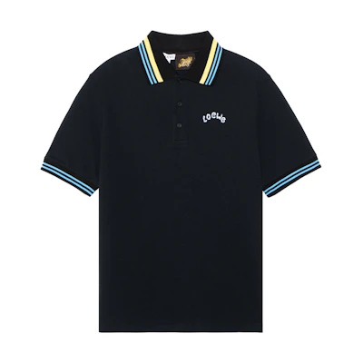 LOEWE SS23 Logo Striped Short Sleeve Polo Shirt - Black H616Y26X06-1489