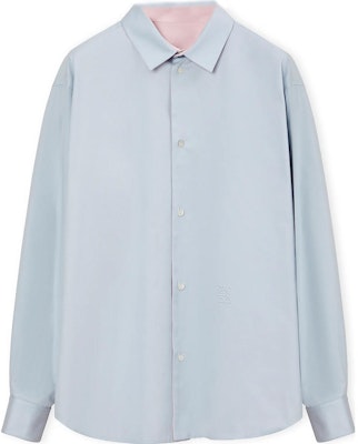 LOEWE SS23 可翻轉純棉長袖襯衫 淺藍色 H526Y05WA6-8722 Buy LOEWE SS23 可翻轉純棉長袖襯衫 淺藍色 H526Y05WA6-8722