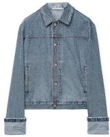 LOEWE SS23 Solid Color Denim Jacket Blue H526Y11X55-4774 LOEWE SS23 Solid Color Denim Jacket Blue H526Y11X55-4774