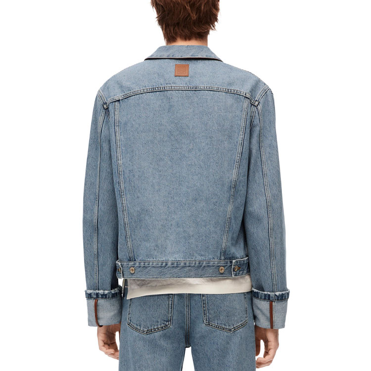 Purchase 로에베 SS23 솔리드 컬러 데님 자켓 블루 H526Y11X55-4774