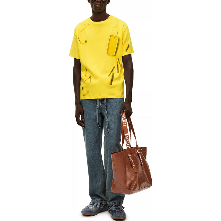 Lookbook LOEWE SS23 ソリッドカラードロストリングストレートジーンズ - ブルー H526Y11X38-5970