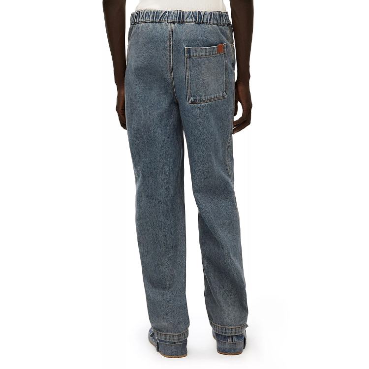 Purchase LOEWE SS23 ソリッドカラードロストリングストレートジーンズ - ブルー H526Y11X38-5970