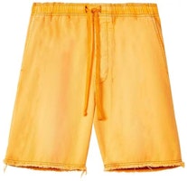LOEWE SS23 Solid Color Straight-Cut Casual Shorts Orange Red. H616Y11X21-9130 LOEWE SS23 Solid Color Straight-Cut Casual Shorts Orange Red. H616Y11X21-9130