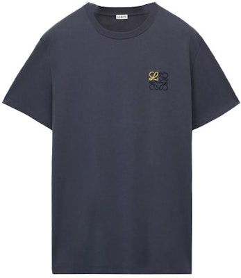 LOEWE SS23 T-Shirt Embroidered Logo Colorblock Crewneck - Agate Blue. H526Y22X75-1809 Order LOEWE SS23 T-Shirt Embroidered Logo Colorblock Crewneck - Agate Blue. H526Y22X75-1809