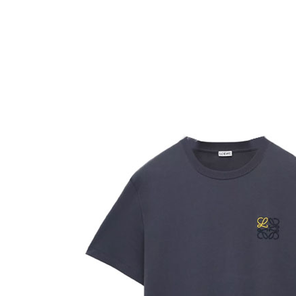 Details for LOEWE SS23 刺繡標誌拼色圓領T恤 - 瑪瑙藍 H526Y22X75-1809