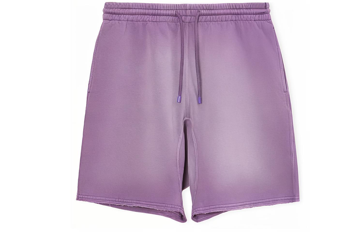 LOEWE SS23  Washed Drawstring Straight Shorts Purple. H800Y27X09-6190