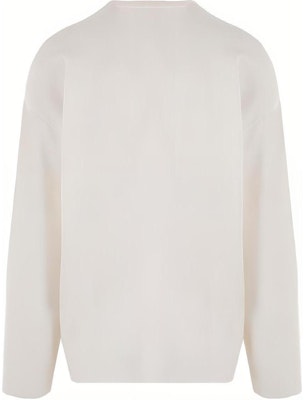LOEWE SS23 White Crewneck Pullover Long Sleeve Sweatshirt H526Y14KEE-2100 Lookbook LOEWE SS23 White Crewneck Pullover Long Sleeve Sweatshirt H526Y14KEE-2100