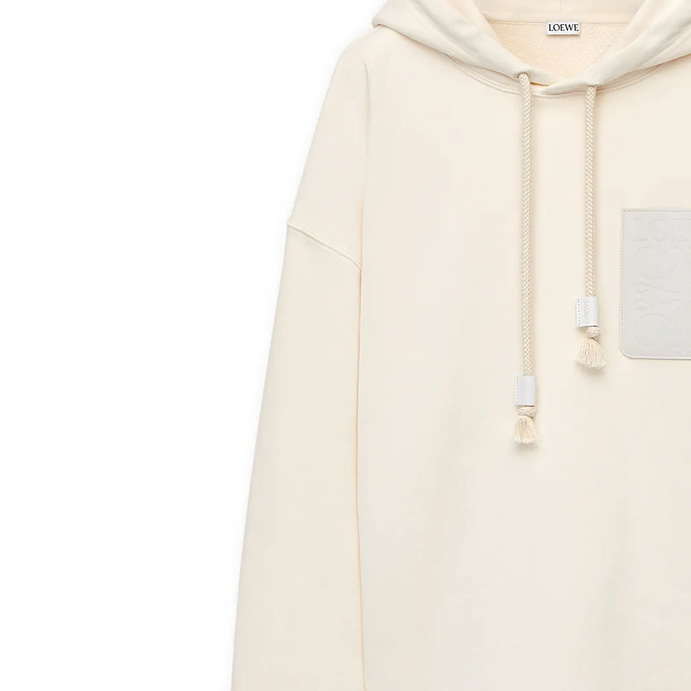 Details for LOEWE SS23 白色連帽衫附口袋貼布設計 H526Y25X23-2021
