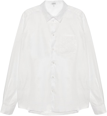 LOEWE SS23 白色長袖刺繡Logo襯衫。 H526Y05WB1-2100 Buy LOEWE SS23 白色長袖刺繡Logo襯衫。 H526Y05WB1-2100