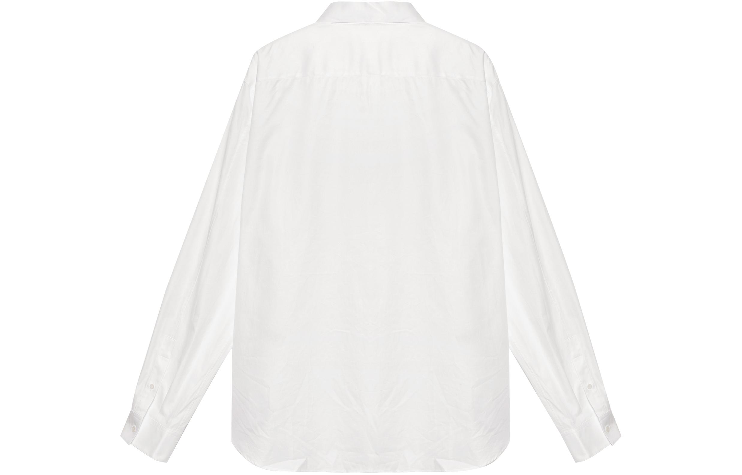 Lookbook ロエベ SS23 白 ロングスリーブ シャツ 刺繍ロゴ入り. H526Y05WB1-2100