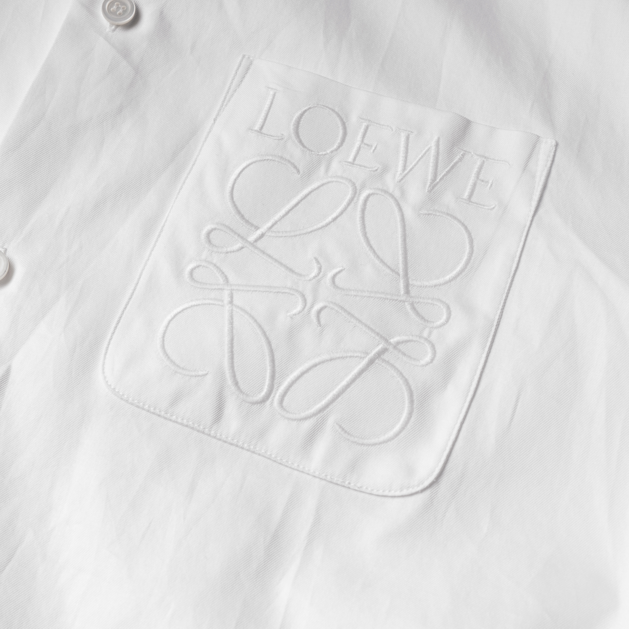 Details for ロエベ SS23 白 ロングスリーブ シャツ 刺繍ロゴ入り. H526Y05WB1-2100