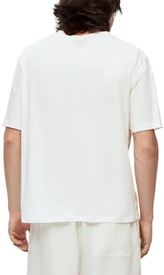 LOEWE SS23 Camiseta Blanca con Bordado de Logo Multicolor a Rayas. H616Y22J12-4675 Shop LOEWE SS23 Camiseta Blanca con Bordado de Logo Multicolor a Rayas. H616Y22J12-4675