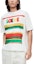 Purchase LOEWE SS23 Camiseta Blanca con Bordado de Logo Multicolor a Rayas. H616Y22J12-4675
