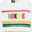 Sizing LOEWE SS23 Camiseta Blanca con Bordado de Logo Multicolor a Rayas. H616Y22J12-4675