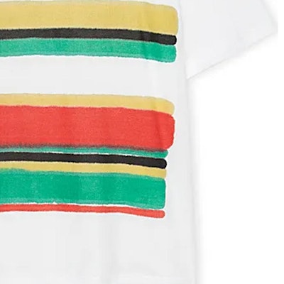 LOEWE SS23 Camiseta Blanca con Bordado de Logo Multicolor a Rayas. H616Y22J12-4675 Cheap LOEWE SS23 Camiseta Blanca con Bordado de Logo Multicolor a Rayas. H616Y22J12-4675