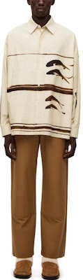 LOEWE SS23 男款米色魚圖印花長袖襯衫。 H800Y05X17-2281 Lookbook LOEWE SS23 男款米色魚圖印花長袖襯衫。 H800Y05X17-2281