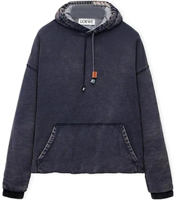 LOEWE SS23 Biru Hooded Pullover Sweatshirt Kasual dengan Tali Serut H526Y25X17-8383 Buy LOEWE SS23 Biru Hooded Pullover Sweatshirt Kasual dengan Tali Serut H526Y25X17-8383