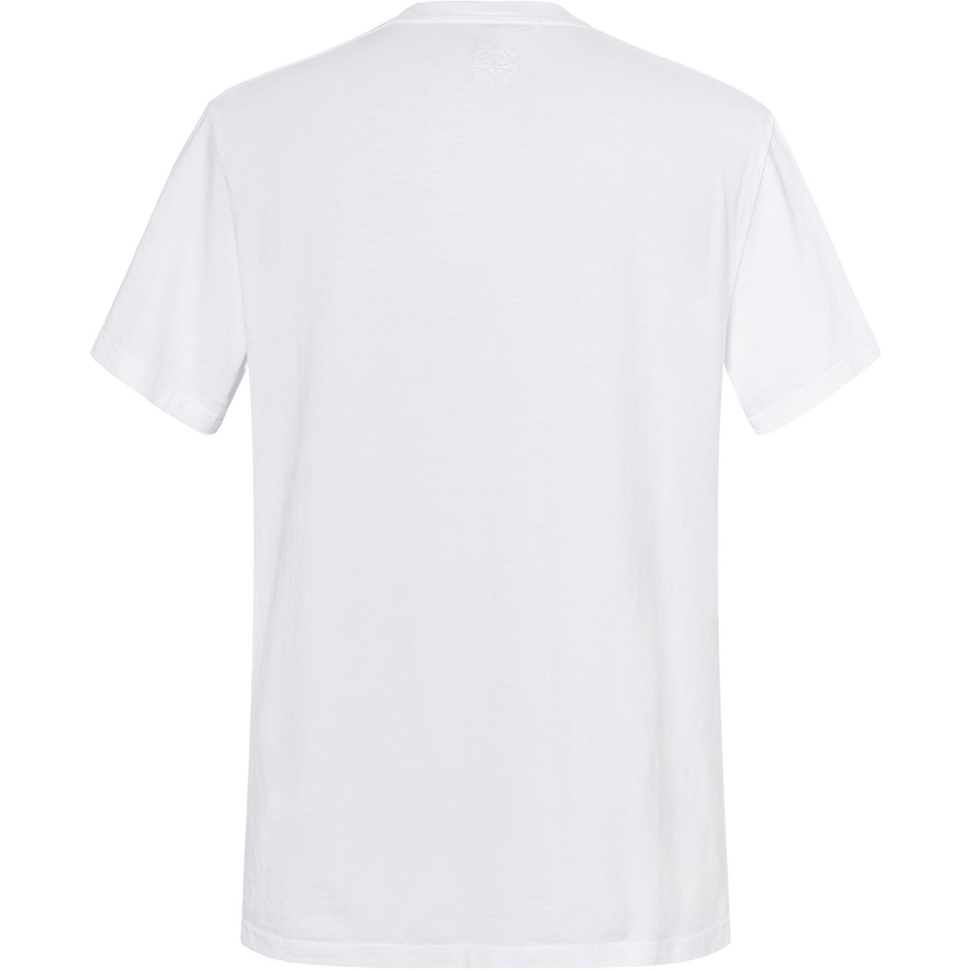 Lookbook LOEWE SS23 氣泡標誌印花白色T恤 H616Y22X54-2100